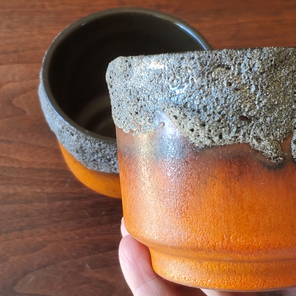 Fat Lava W German Pottery Plant Pots Vintage Mid Century & Excellent Condition - Picture 13 of 16